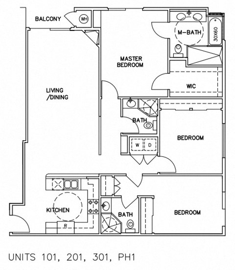 Units 101, 201, 301, PH1